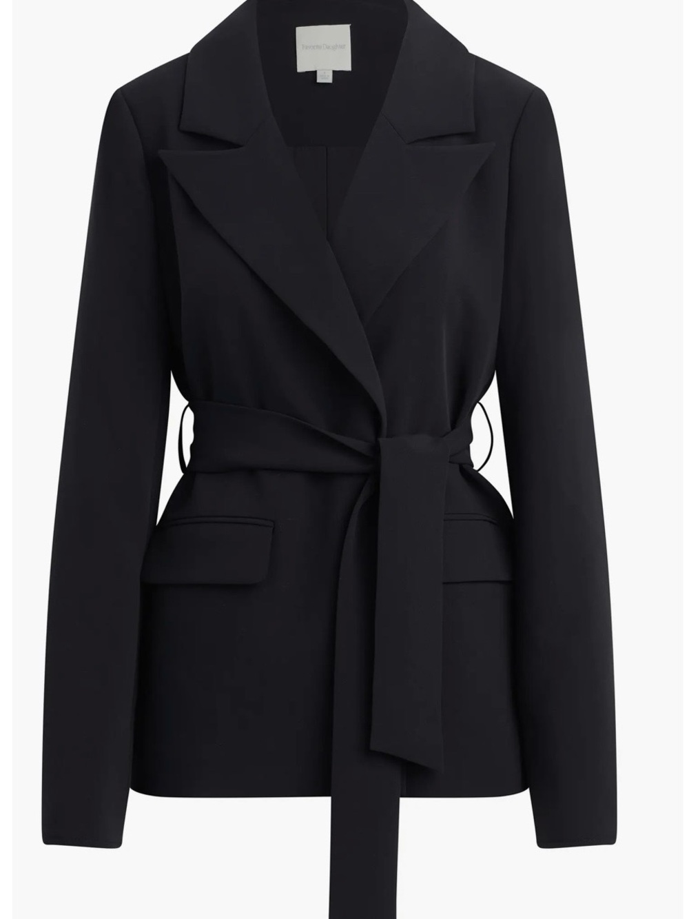 Favorite Daughter The Adrienne Belted Blazer Black Size M $368 NWOT